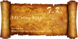Tárczy Kitti névjegykártya
